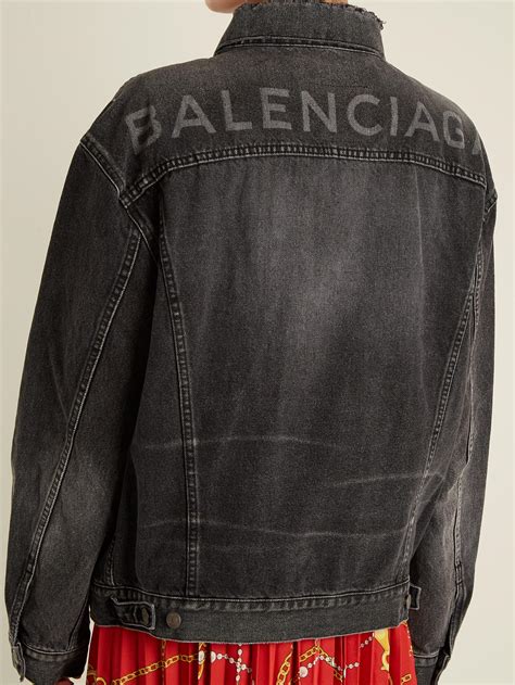 balenciaga distressed denim jacket